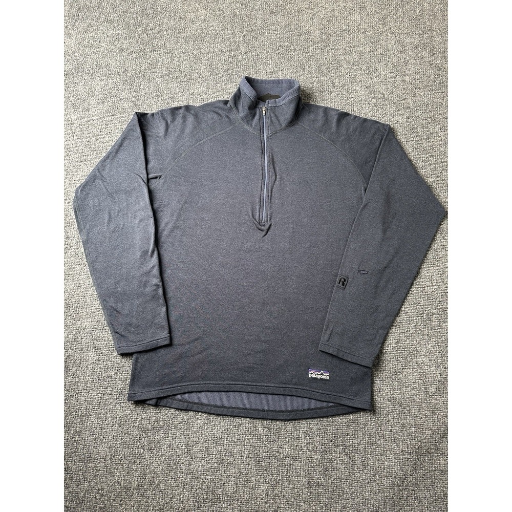 Mens Patagonia R Quarter Zip Pullover Gray Lightweight Fleece, Size M
